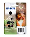Genuine Epson 378XL, Squirrel Black Original Ink Cartridge, T3791, C13T37914010