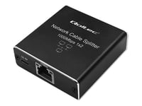Qoltec - Switch - Aluminium, Mini, Splitter, Usb-C Powered - Ohanterad - 2 X 10/100/1000 - Skrivbordsmodell