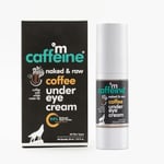 mCaffeine Coffee Under Eye Cream with Free Eye Roller | Reduces Dark Circles, Puffiness and Fine Lines | With Vitamin E and White Water Lily | Natural Aroma | 30ml