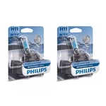 Halogenlampa Philips WhiteVision ultra, 55W, H11, 2 st