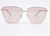 Jimmy Choo LAVI/S BKU2S Sunglasses Gold Nude Frame Pink Flash Silver Lens 140 mm