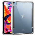 GrimClub Étui de Protection pour iPad Air 5/4 10,9" iPad Pro 11 2021 Coque de Protection Antichoc en Alliage d'aluminium - Compatible avec Apple Pencil Charge - Gris argenté