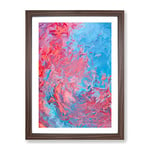 Learning From The Sea Abstract Framed Print for Living Room Bedroom Home Office Décor, Wall Art Picture Ready to Hang, Walnut A4 Frame (34 x 25 cm)