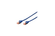 DIGITUS Patch Cable - patchkabel - 3 m - blå, RAL 5017