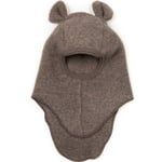 HUTTEliHUT TEDDY E-hut wool fleece bear ears – marmo brown - 1-2år