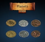 Metal Coins Planets (24 st)