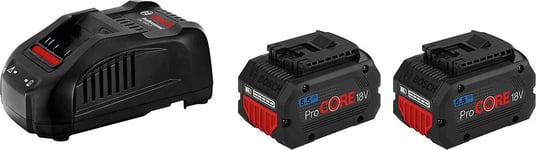 Bosch Professional ProCORE 18V 2x 5.5Ah Batteries & Charger Starter Set