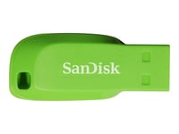 SanDisk Cruzer Blade - Clé USB - 64 Go - USB 2.0 - vert électrique