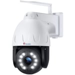 5X Zoom Optique 5MP PTZ Caméra de Surveillance WiFi Extérieure Ctronics Caméra IP 355° 90° Balayage Automatique Détection Humaine