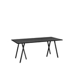 HAY - Loop Stand Table - Black - 180 x 87,5 cm - Ruokapöytä - Leif Jørgensen - Musta - Metalli/Puu