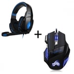 Pack Gaming Pour Pc Msi (Souris Gamer 6 Boutons + Casque Gamer Avec Micro Et Telecommande)