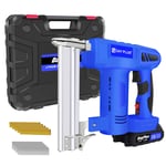 Cordless Nail Gun 21v Li-ion - 2-in-1 Nailer Stapler Gun Battery Operated 1.5AH