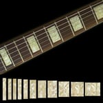 Inlay Sticker Fret Markers for Guitars & Bass - LP/SG Blocks - Aged White Pearl, F-005BL-AW