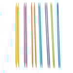 N018 - Set med 7 st. storlekar Strumpstickor i plast multifärg one size