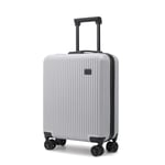 CabinFly Cruisair Ryanair 55x40x20 cm Kabinväska Priority Väska Bagage med Handtag ABS Hård 4 Hjul 360° Grå