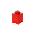 Brique de rangement LEGO 1 plot, Boîte de rangement empilable, 1,2 l, rouge