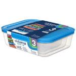 Pack Of 3 Sistema Nest It Food Storage Containers with Lids, UK