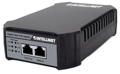 Intellinet 561495, Gigabit Ethernet, 10,100,1000 Mbit/S, Ieee 802.3, Ieee 802.3Ab, Ieee 802.3Af, Ieee 802.3At, Ieee 802.3Bt, Ieee 802.3U, Cat5, Cat5e, Svart, Grå, 100 M