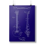 Guitar Patent Print: Gibson Les Paul Blueprint A0 A1 A2 A3 A4 Satin Photo Poster p10125h