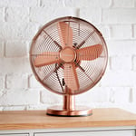 EEMKAY® New Goodmans 3 Speed Settings Oscillating Function Adjustable Tilting Fan Head 12” Desk Fan - Copper