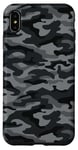 Coque pour iPhone XS Max Coque de téléphone camouflage noir gris