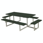 PLUS Picknickbord Basic med Påbyggnad 260 cm Grön 185813-11P