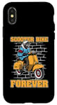 Coque pour iPhone X/XS Scooter Squelette Mobylette Moto Patinette - Trotinette