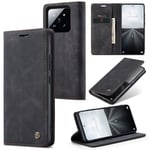 CaseMe Slim Plånboksfodral Xiaomi 14 Pro Svart