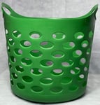 CH Washing Basket 30 Litre Laundry Clothes Hamper Storage Bin Organiser Flexible (Green)