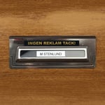 Magnetskylt Ingen Reklam Tack, Svart guld