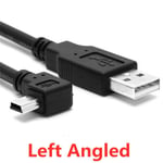 Câble de synchronisation de données USB 2.0 vers mini USB coudé à 90 degrés 5 broches B mâle vers mâle 0,5 m 1,8 m 5 m cordon de charge pour appareil photo MP3, 180 cm - Angle gauche