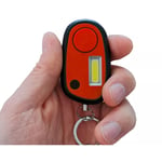Alarme personnelle compacte anti-agression vol sos - sirène 120 dB / lampe flash led puissante 3 modes - Rouge