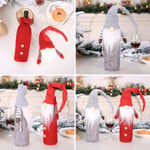 Christmas Santa Claus Wine Bottle Cover Bags Beer Cap Xmas Gift Red Forest Man Suit