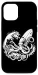 Coque pour iPhone 12/12 Pro Planche de surf Octopus Kraken Surf Board Ocean Surfer