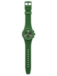 SWATCH Primarly Green SUSG407 Herrklocka, Grön boett och armband, Kronograf, Datum