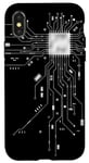 Coque pour iPhone X/XS CPU Cœur Processeur Circuit imprimé IA Geek Gamer Heart