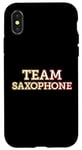 Coque pour iPhone X/XS Blague Saxophone pour Saxophonistes ou Équipe Saxophone