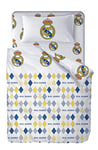 Real Madrid Parure de lit 3 pièces, lit de 90 cm (160 x 270 cm + 90 x 200/25 + 45 x 110) RM181080