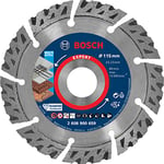 Bosch Professional 1x Expert MultiMaterial Diamond Cutting Disc (for Concrete, Ø 115 mm, Accessories Small Angle Grinder)
