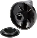 Genuine Miele Hob Oven Cooker Control Switch Knob & Seal Black, Pack of 4