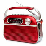 Transportabel Bluetooth-radio Kooltech Rød Vintage