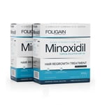 Foligain Low Alcohol Minoxidil 5% Hair Regrowth Treatment For Men, 6 Months