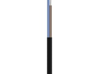 Downlightkabel, Varmebestandig 3G1,5Mm² Sihf/Pvc Sort 500V Ring, Kabeldiameter 7,8Mm - (100 Meter)