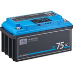EDC75SC Batterie Décharge Lente Deep Cycle 12V 75Ah Gel avec PWM-Chargeur et Ecran lcd 350 x 167 x 173 mm - Ective