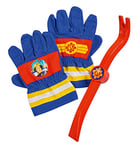 Simba Fireman Sam Fire Brigade Gloves/One Pair of Textile Gloves / 20 x 14 cm/with Crowbar