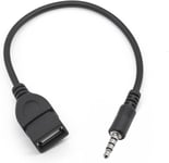 Adaptateur USB vers Jack de USB 2.0 à 3,5 mm Mâle Auxiliaire Prise Audio Stéréo Convertisseur usb Jack de Connecteur Câble Musique Adapté Pour Autoradio CD Audio Etc Car Besoin MP3 Decode Fonction