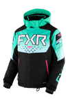 FXR Helium Snow Jacka Barn Svart-Mint Fade-Elektrisk Rosa""