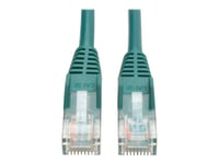 Eaton Tripp Lite Series Cat5e 350 MHz Snagless Molded (UTP) Ethernet Cable (RJ45 M/M), PoE - Green, 3 ft. (0.91 m) - Cordon de raccordement - RJ-45 (M) pour RJ-45 (M) - 91 cm - UTP - CAT 5e -...