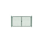 Portail Grillagé Vert jardimalin - Largeur 4m - 1,50 mètre - Vert (ral 6005)