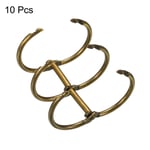 10Pcs 3 Circle Binder Rings 1" Metal Book Rings Loose Leaf Ring Bronze